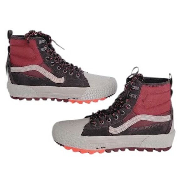 VANS UNISEX Sk8-hi gore tex insulated shoes burgundy Size B8.5  W10  NWT - Picture 5 of 9